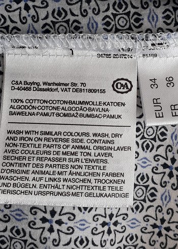 V Yaka Düğmeli Kısa Kollu Bluz - Görsel 5