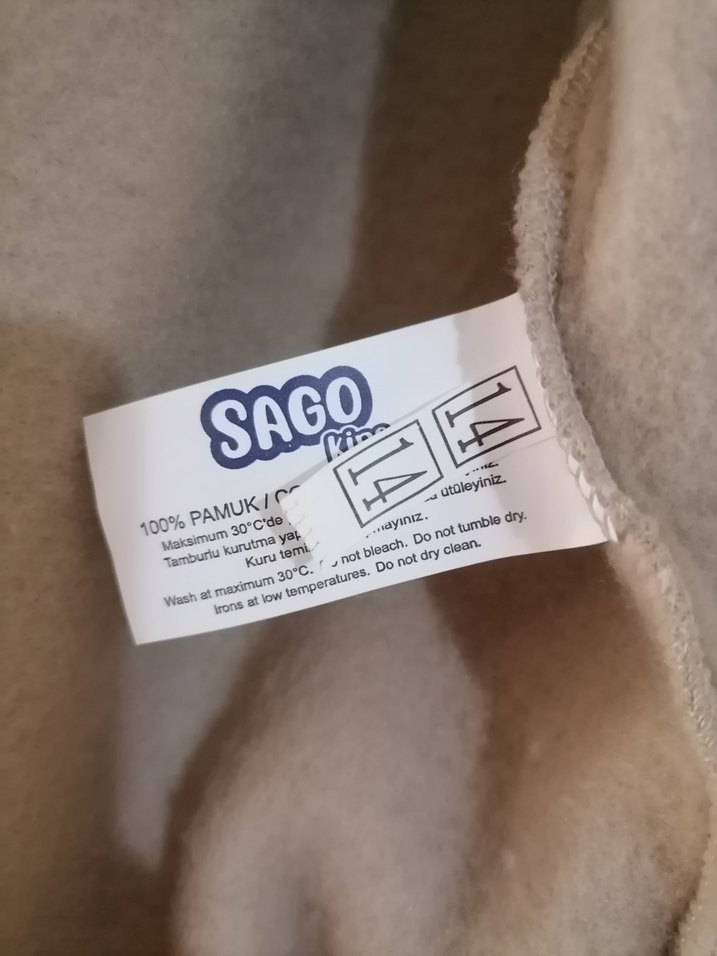 Bej Nakışlı, Çıtçıtlı, Uzun Kollu Unisex  Ceket - Görsel 3