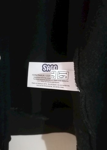 Diğer Siyah Krem Nakışlı Çıtçıtlı Uzun Kollu Unisex Kolej Ceket..