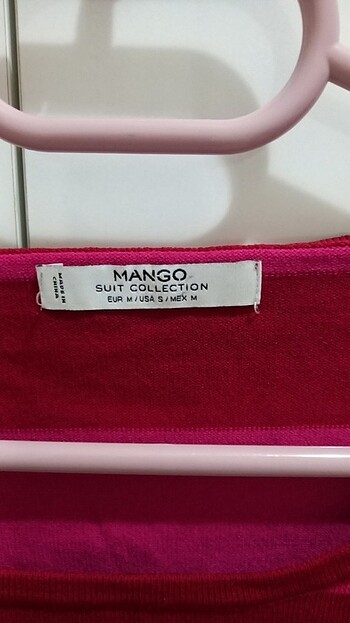Mango Renkli pembe kırmızı bluz