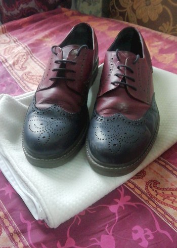 41 Beden Lacivert bordo, hakiki deri ayakkabı temiz çok sağlam, 175TL