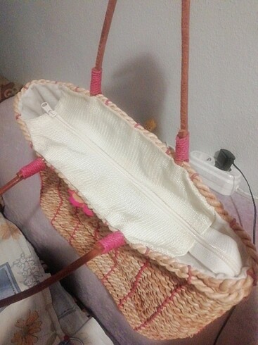 Beden camel Renk El örme hasır kol çantası içi astarlı sıfır ürün, 150 TL kaçmaz