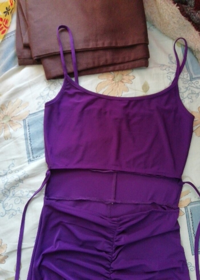 Eflatun abiye, trendyol marka,, sıfır ayarında 60 TL  - Görsel 2