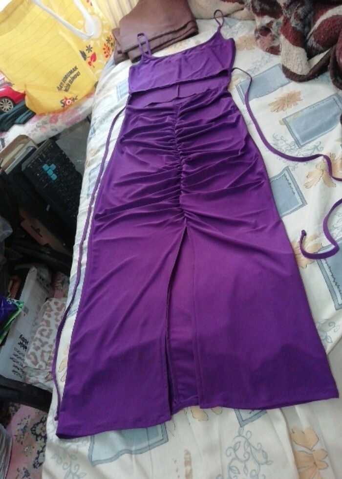 Eflatun abiye, trendyol marka,, sıfır ayarında 60 TL  - Görsel 4