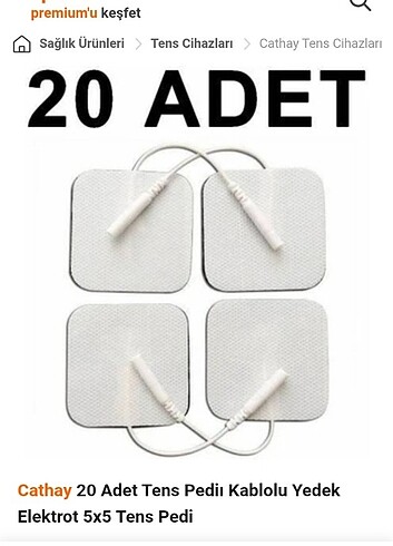 20 adet elektrot tens pedi,, sıfır posette hepsi 200