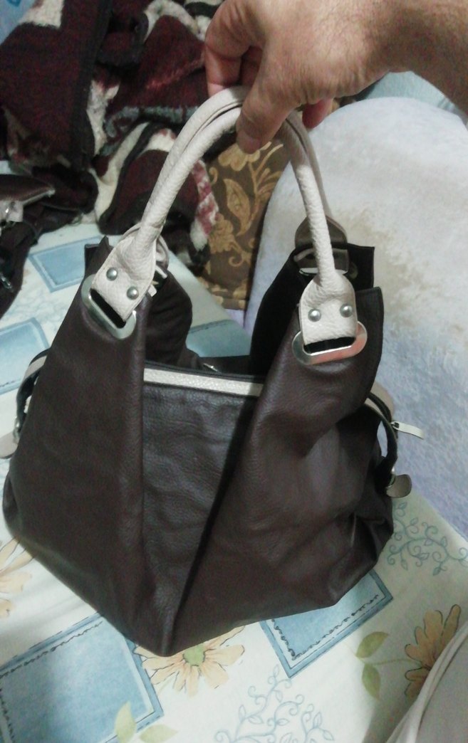 Kahverengi Deri Kadın Omuz Çantası, temiz 95 TL - Görsel 2