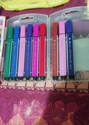 10..12 parça, kirtasiye pastel, keçeli, sulu boyalar,120TL - Görsel 5