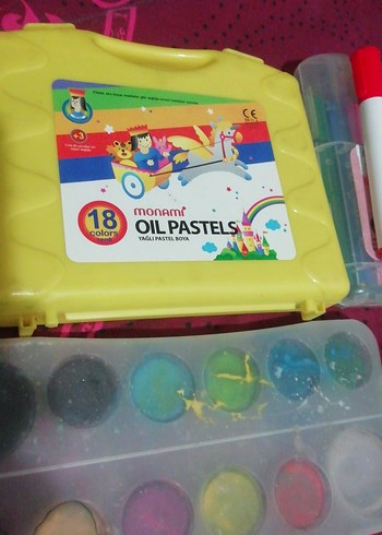 10..12 parça, kirtasiye pastel, keçeli, sulu boyalar,120TL - Görsel 18