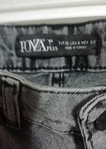 Gri Yüksek Bel Salaş Kadın Kot Pantolon ponza plus, 100TL - Görsel 8