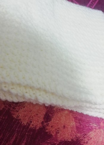 Krem rengi el Örgüsü boğazlık atkı,, sıfır üründür 40 TL - Görsel 4