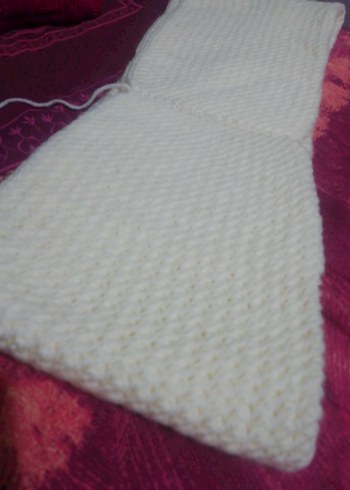 Krem rengi el Örgüsü boğazlık atkı,, sıfır üründür 40 TL - Görsel 2