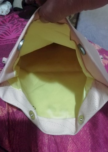 Düğmeli Beyaz Nakışlı Bohem Kadın Portföy Çanta, 40 TL - Görsel 6