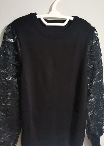 Waikiki marka Dantel,kollu, Siyah Triko Bluz, sıfır ürün,100 TL - Görsel 2
