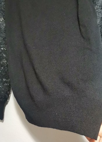 Waikiki marka Dantel,kollu, Siyah Triko Bluz, sıfır ürün,100 TL - Görsel 8