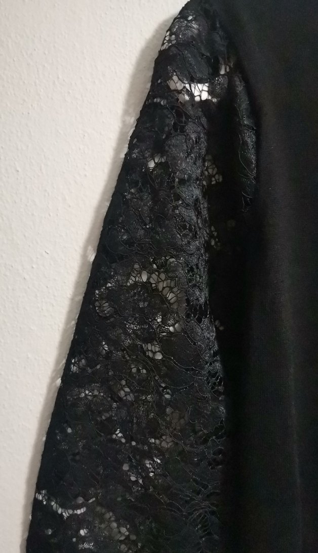 Waikiki marka Dantel,kollu, Siyah Triko Bluz, sıfır ürün,100 TL - Görsel 3