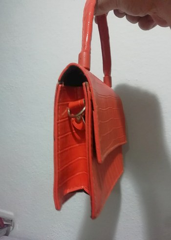 Parlak Kırmızı Deri Kadın  mini gece Çanta, sıfır ürün 65tl - Görsel 2