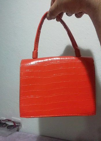 Parlak Kırmızı Deri Kadın  mini gece Çanta, sıfır ürün 65tl - Görsel 4