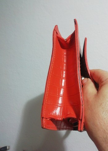 Parlak Kırmızı Deri Kadın  mini gece Çanta, sıfır ürün 65tl - Görsel 5