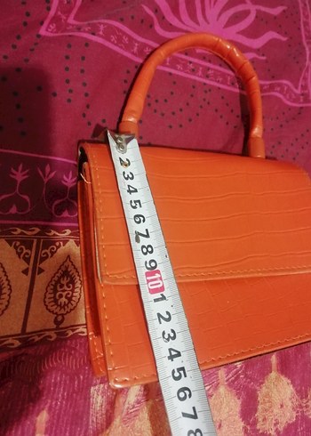 Parlak Kırmızı Deri Kadın  mini gece Çanta, sıfır ürün 65tl - Görsel 9