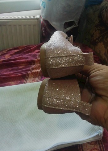 33 Beden pembe Renk Pembe Fiyonk Detaylı Kız Babet Ayakkabı,, tertemiz,, 40 TL