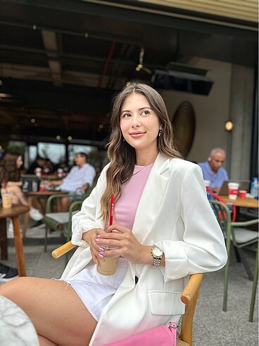 m Beden beyaz Renk Blazer ceket