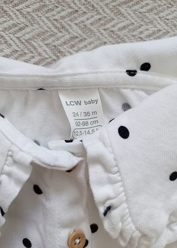 Puantiye Desenli Uzun Kollu Kız Gömlek - Görsel 3