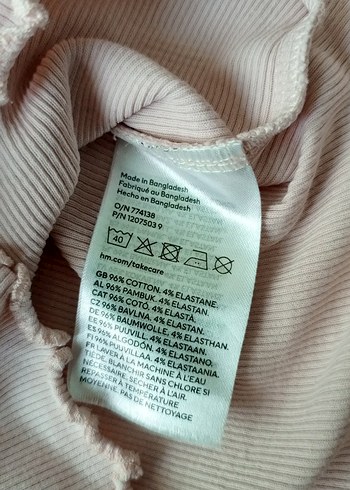 H&M marka Uzun Kollu Basic Tişört - Görsel 4