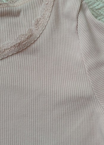 H&M marka Uzun Kollu Basic Tişört - Görsel 2