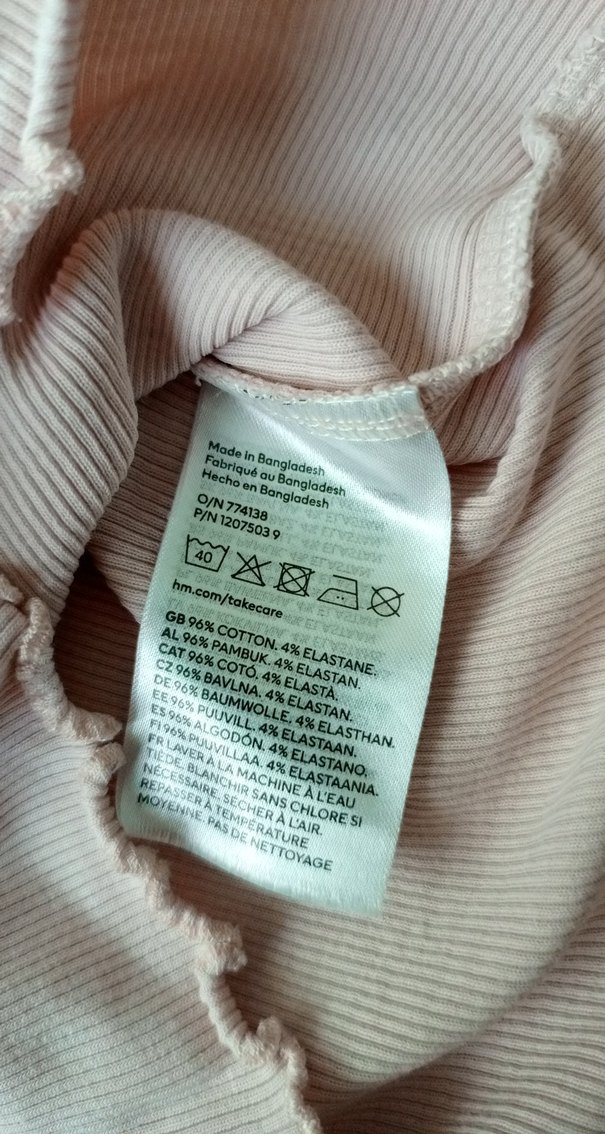 H&M marka Uzun Kollu Basic Tişört - Görsel 4