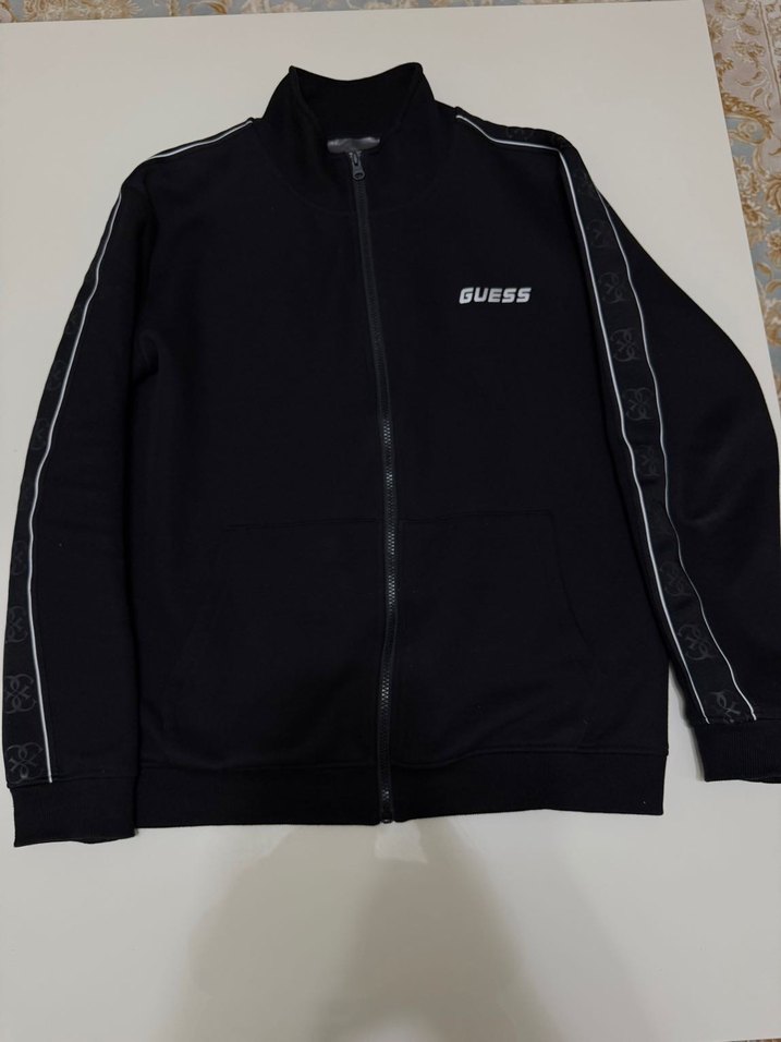 Siyah Fermuarlı Guess Erkek Sweatshirt - Görsel 2