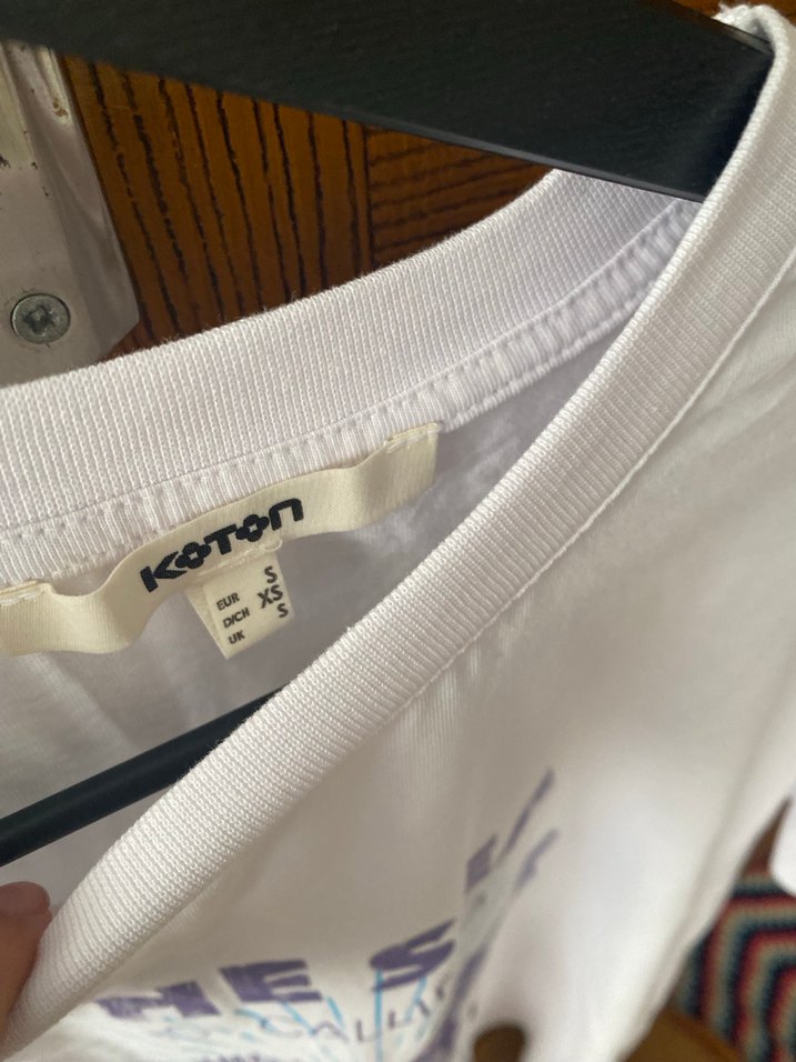 Koton Beyaz Baskılı Tişört - Görsel 3