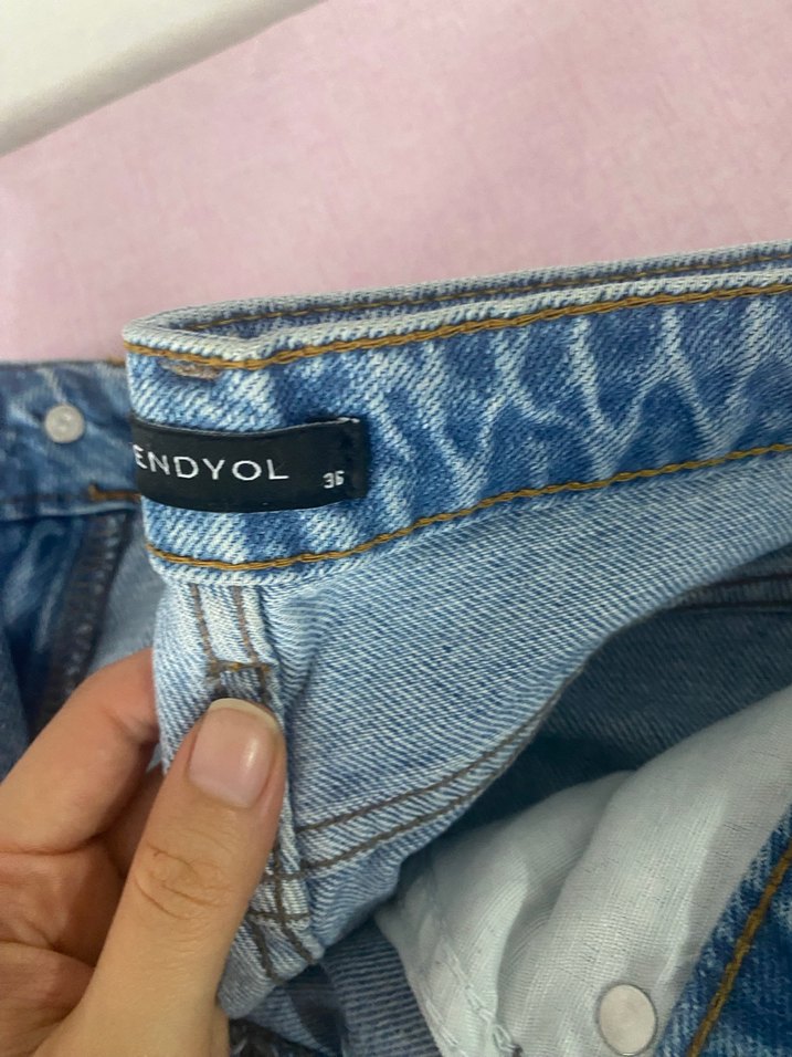 Mavi Rahat Kesim Normal Bel Kot Pantolon - Görsel 2