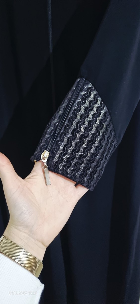 Nakışlı Lacivert Kadın Uzun Kol Elbise - Görsel 2