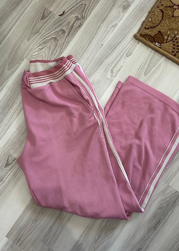 m Beden pembe Renk Pembe Pilili Rahat Kesim Kadın Eşofman Altı