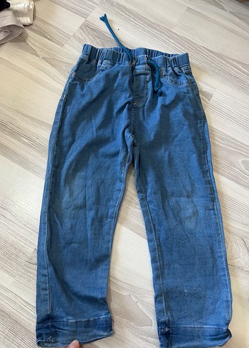 Erkek Çocuk Gri Bol Kesim Denim Pantolon