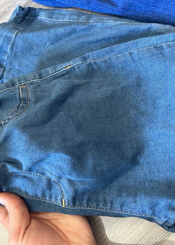 4 Yaş Beden mavi Renk Erkek Çocuk Gri Bol Kesim Denim Pantolon