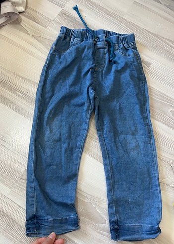4 Yaş Beden Erkek Çocuk Gri Bol Kesim Denim Pantolon
