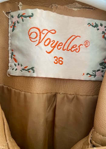 Bej Deri Kadın Ceket - Görsel 7