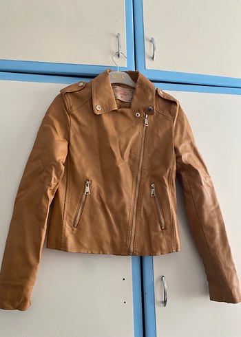 Bej Deri Kadın Ceket - Görsel 2