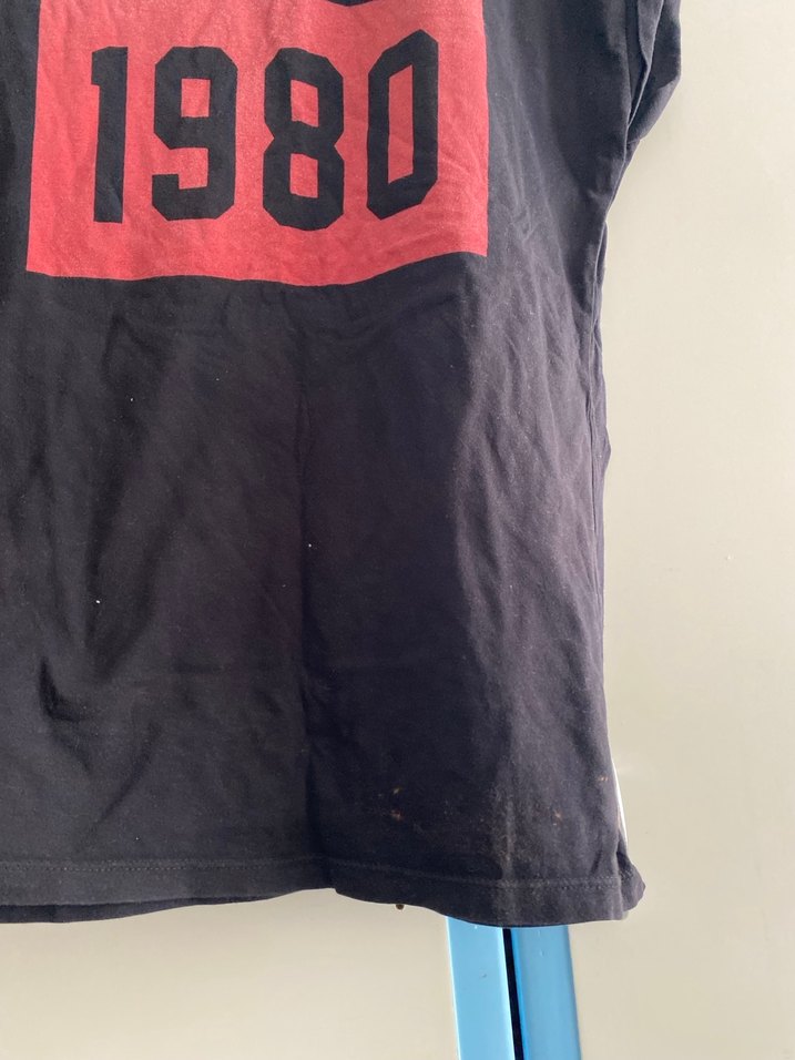 Siyah 1980 Baskılı Hamile Tişörtü - Görsel 3