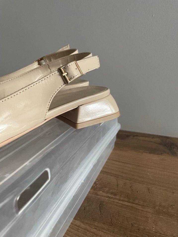 Bej Kadın Tokalı Topuklu Sandalet - Görsel 3