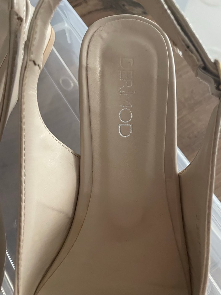 Bej Kadın Tokalı Topuklu Sandalet - Görsel 2