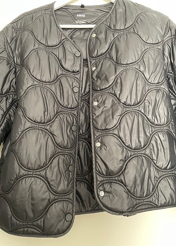 Düğmeli Siyah Mini Kadın Ceket - Görsel 3