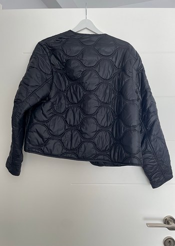 Düğmeli Siyah Mini Kadın Ceket - Görsel 2