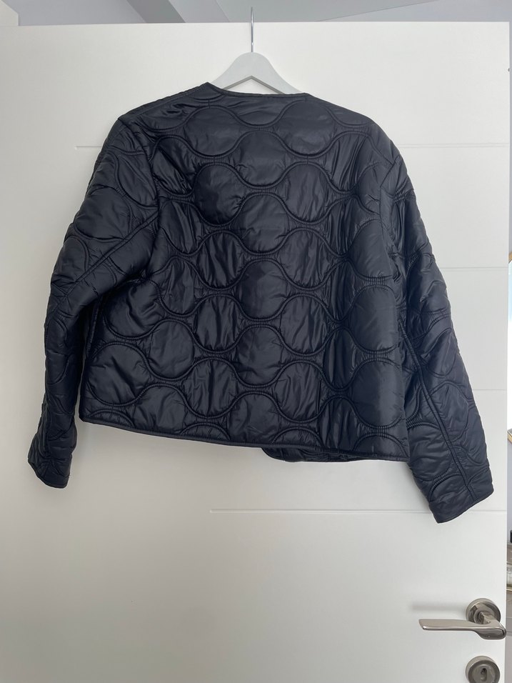 Düğmeli Siyah Mini Kadın Ceket - Görsel 2