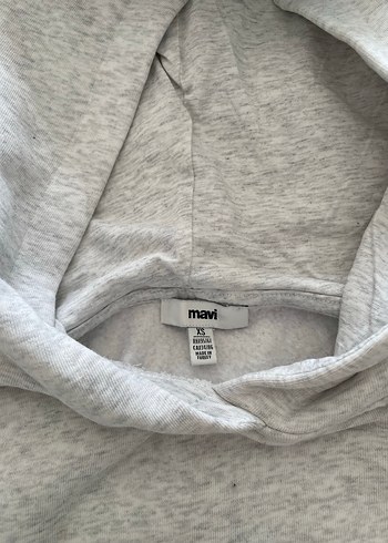 Gri Kapüşonlu Kadın Sweatshirt - Görsel 2