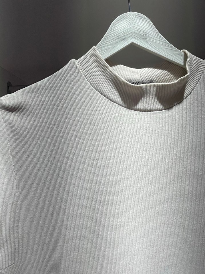 Krem Kolsuz Midi  Elbise - Görsel 2