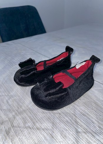 Kız Çocuk Siyah Gotik Babet Velcro - Görsel 2