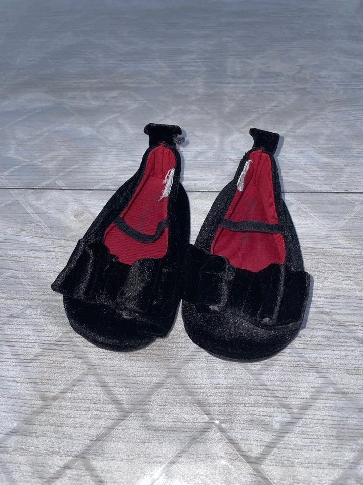 Kız Çocuk Siyah Gotik Babet Velcro - Görsel 3