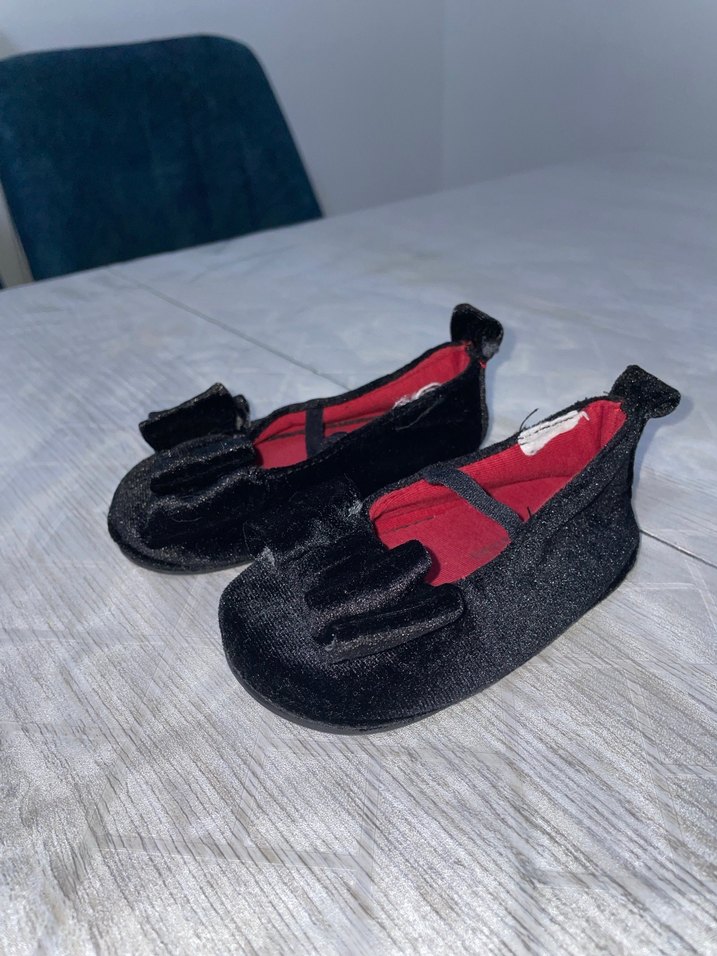 Kız Çocuk Siyah Gotik Babet Velcro - Görsel 2